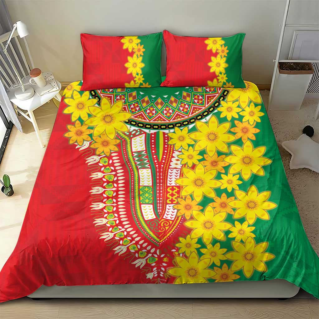 Afro Ethiopian New Year Bedding Set Enkutatash Adey Abeba Flower Art LT9