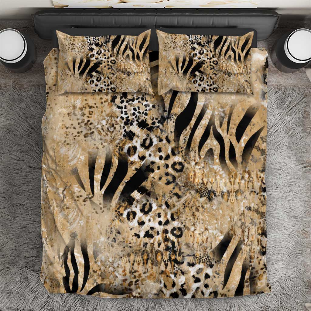 African Wild Animal Skins Bedding Set Zebra Tiger Leopard Mix Skin LT9