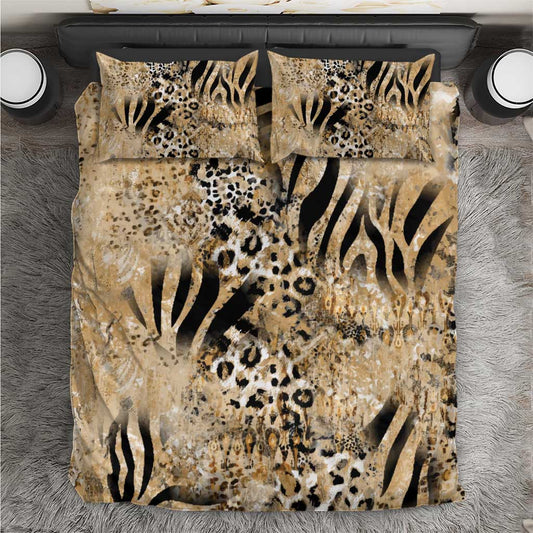 African Wild Animal Skins Bedding Set Zebra Tiger Leopard Mix Skin LT9