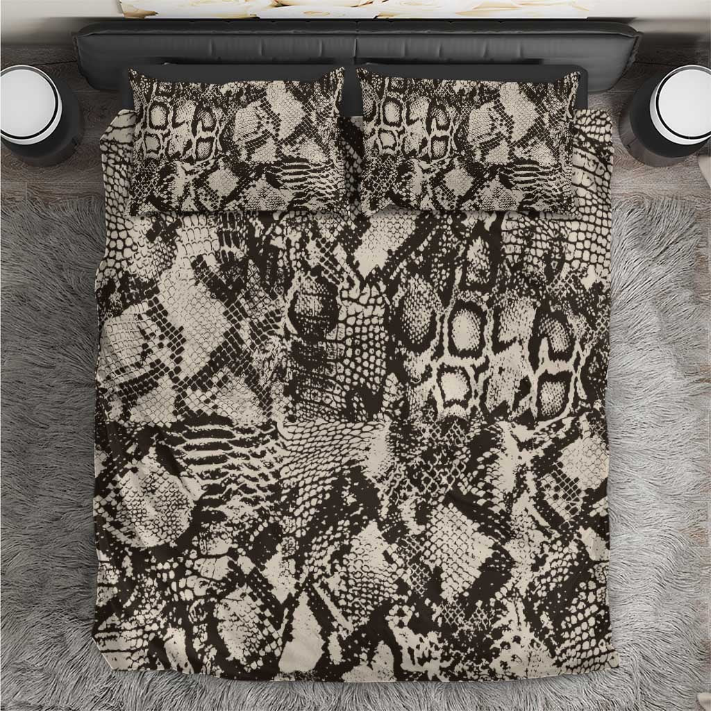 African Wild Animal Skins Bedding Set Snake and Crocodile Mix Skin LT9