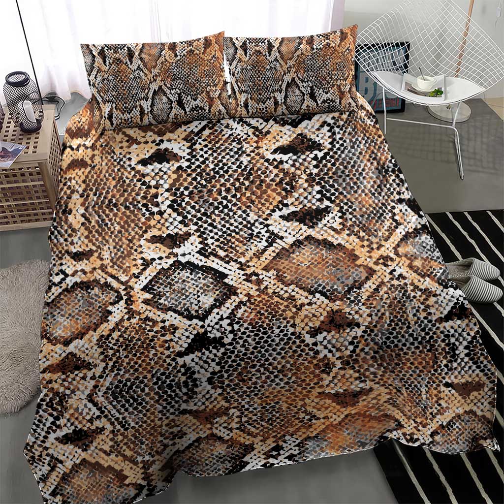African Wild Animal Skins Bedding Set Vintage Snake Skin Pattern LT9