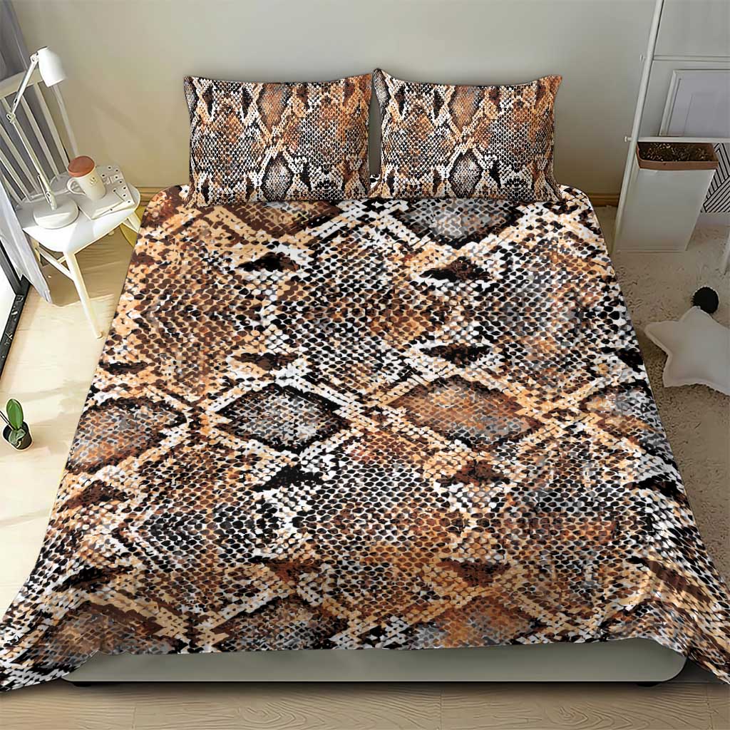 African Wild Animal Skins Bedding Set Vintage Snake Skin Pattern LT9