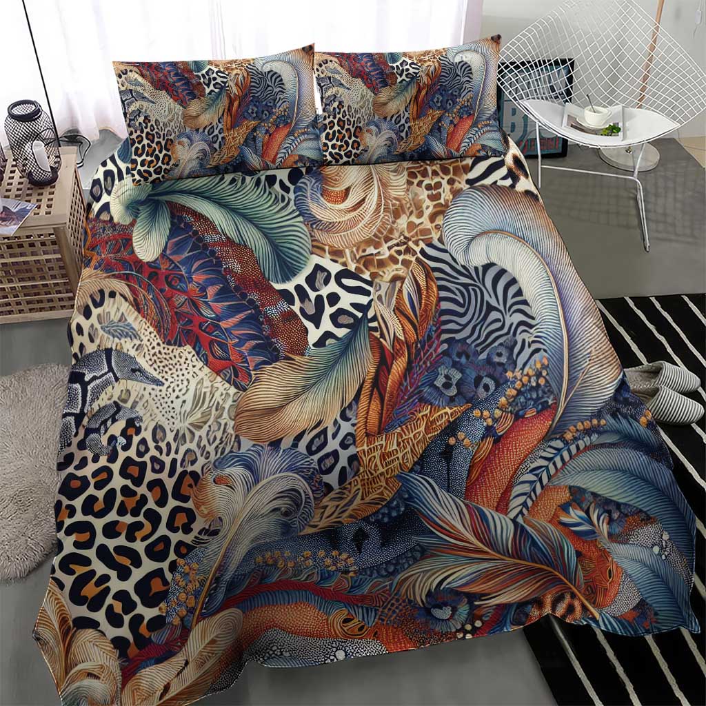 African Wild Animal Skins Bedding Set Unique Leopard Zebra And Snake Patterns LT9