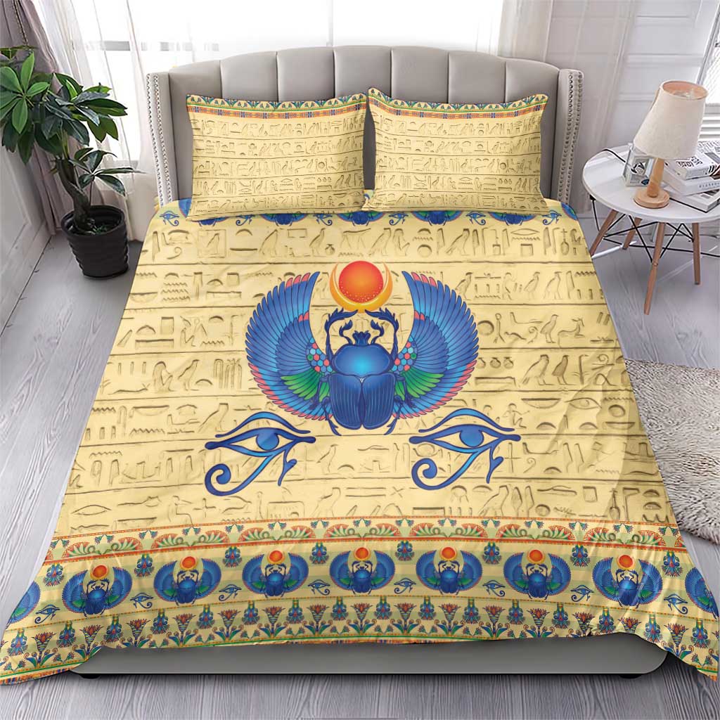 Ancient Egypt Scarab Beetle Bedding Set LT9