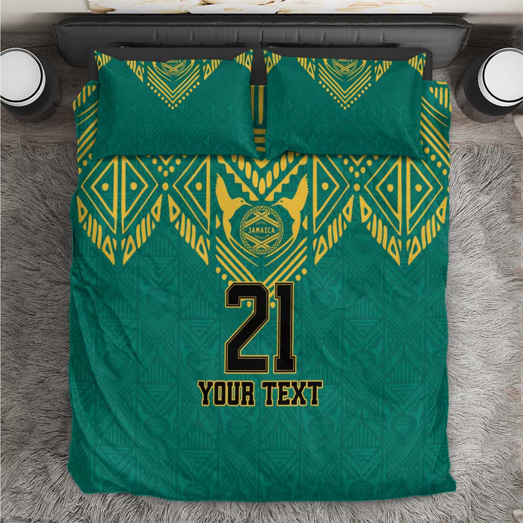Afro-Jamaicans Tribal Custom Football Bedding Set Green Style LT9