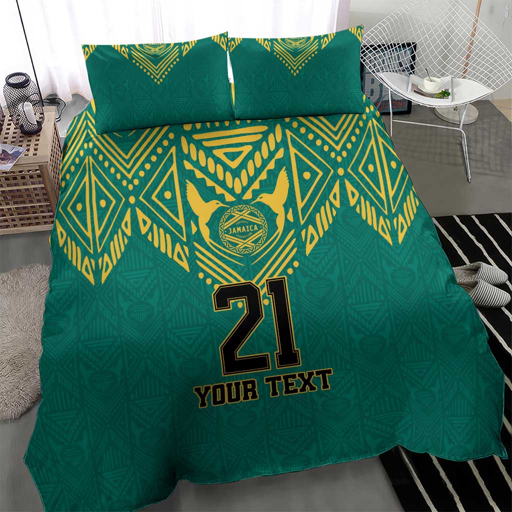 Afro-Jamaicans Tribal Custom Football Bedding Set Green Style LT9