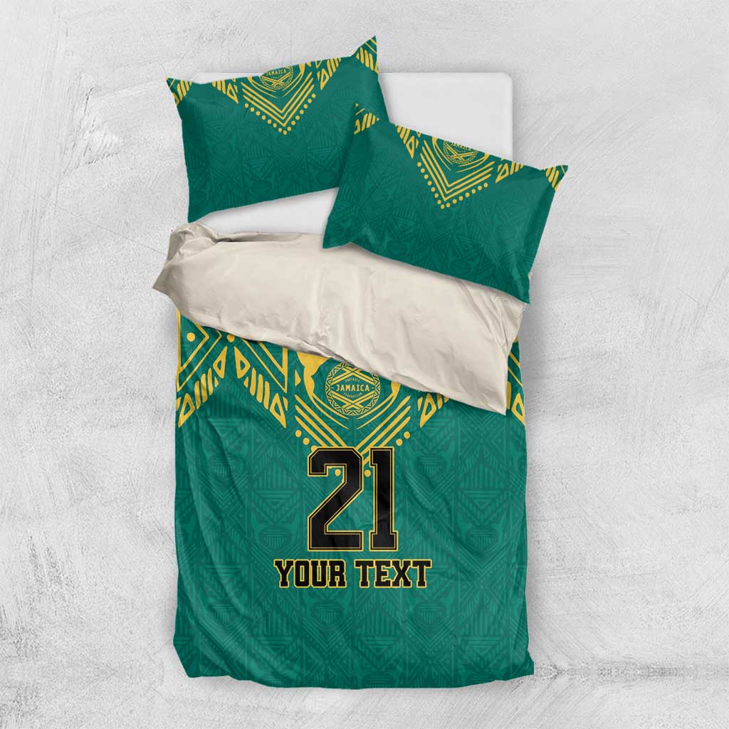 Afro-Jamaicans Tribal Custom Football Bedding Set Green Style LT9