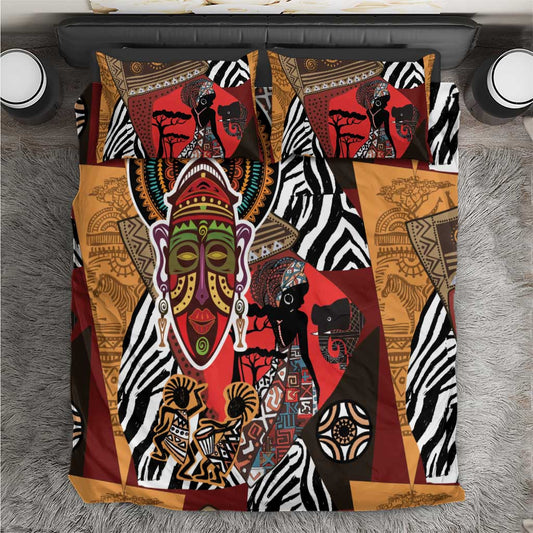 Beautiful African Women Ethnic Motifs Bedding Set LT9