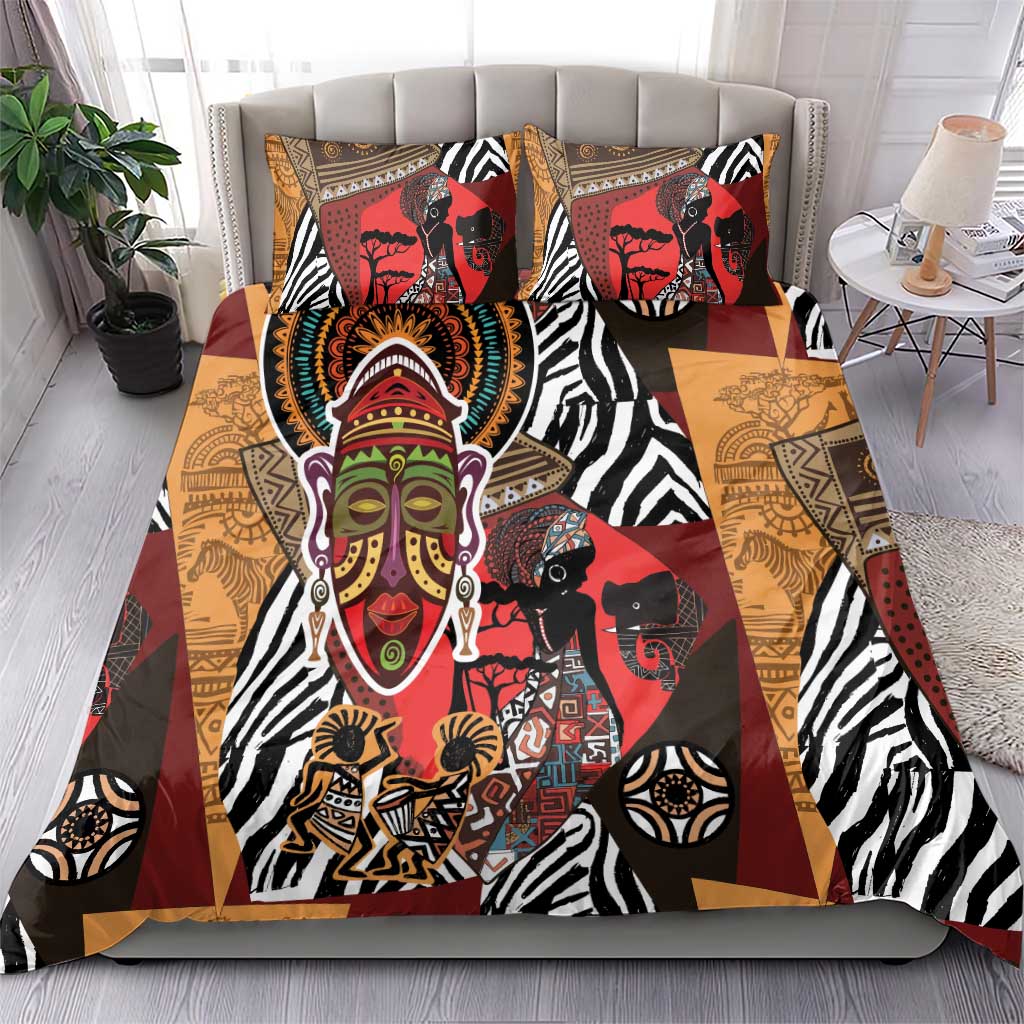 Beautiful African Women Ethnic Motifs Bedding Set LT9