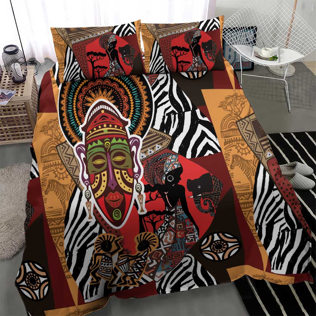 Beautiful African Women Ethnic Motifs Bedding Set LT9