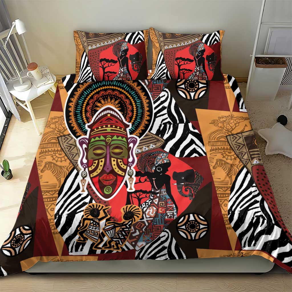 Beautiful African Women Ethnic Motifs Bedding Set LT9