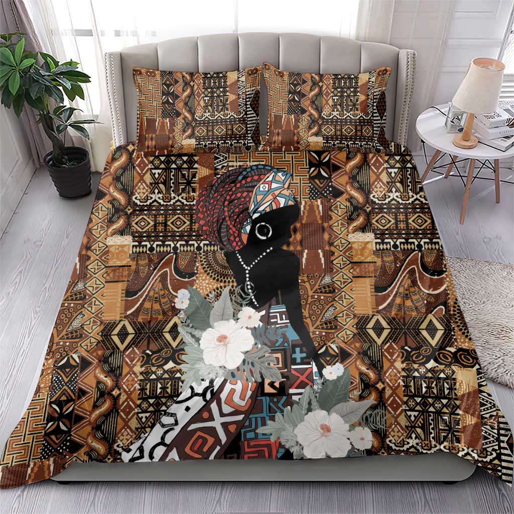 Beautiful Black Woman Bedding Set African Tribal Pattern LT9