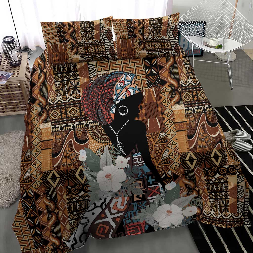 Beautiful Black Woman Bedding Set African Tribal Pattern LT9