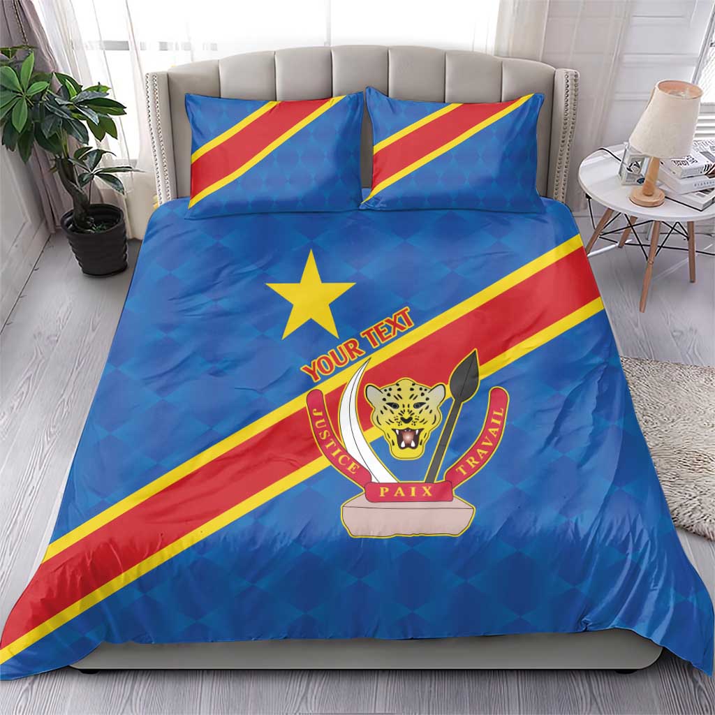 Africa DR of the Congo Personalized Bedding Set Flag Style LT9
