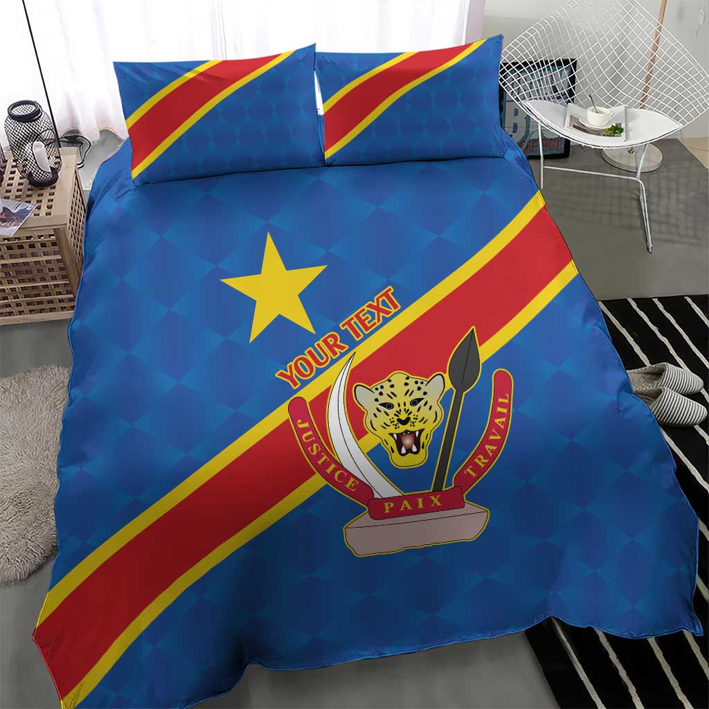 Africa DR of the Congo Personalized Bedding Set Flag Style LT9