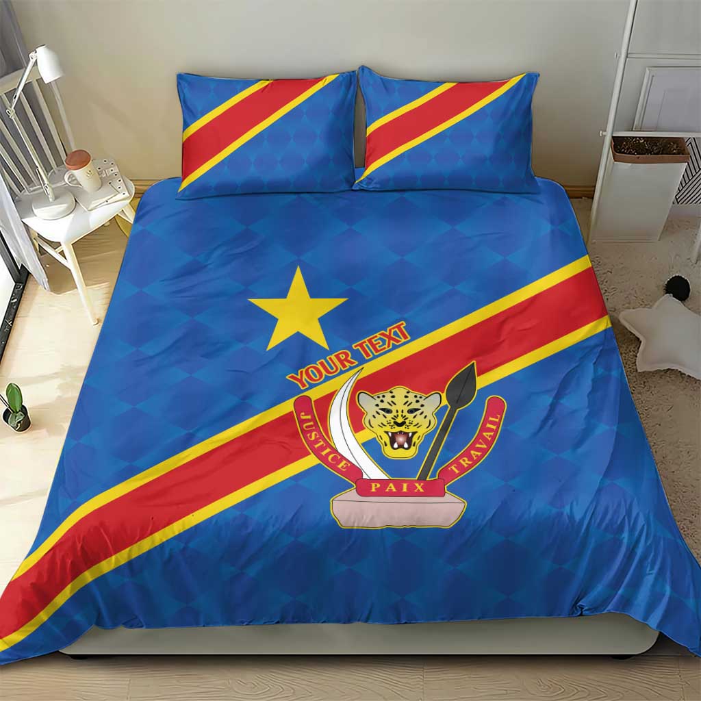 Africa DR of the Congo Personalized Bedding Set Flag Style LT9