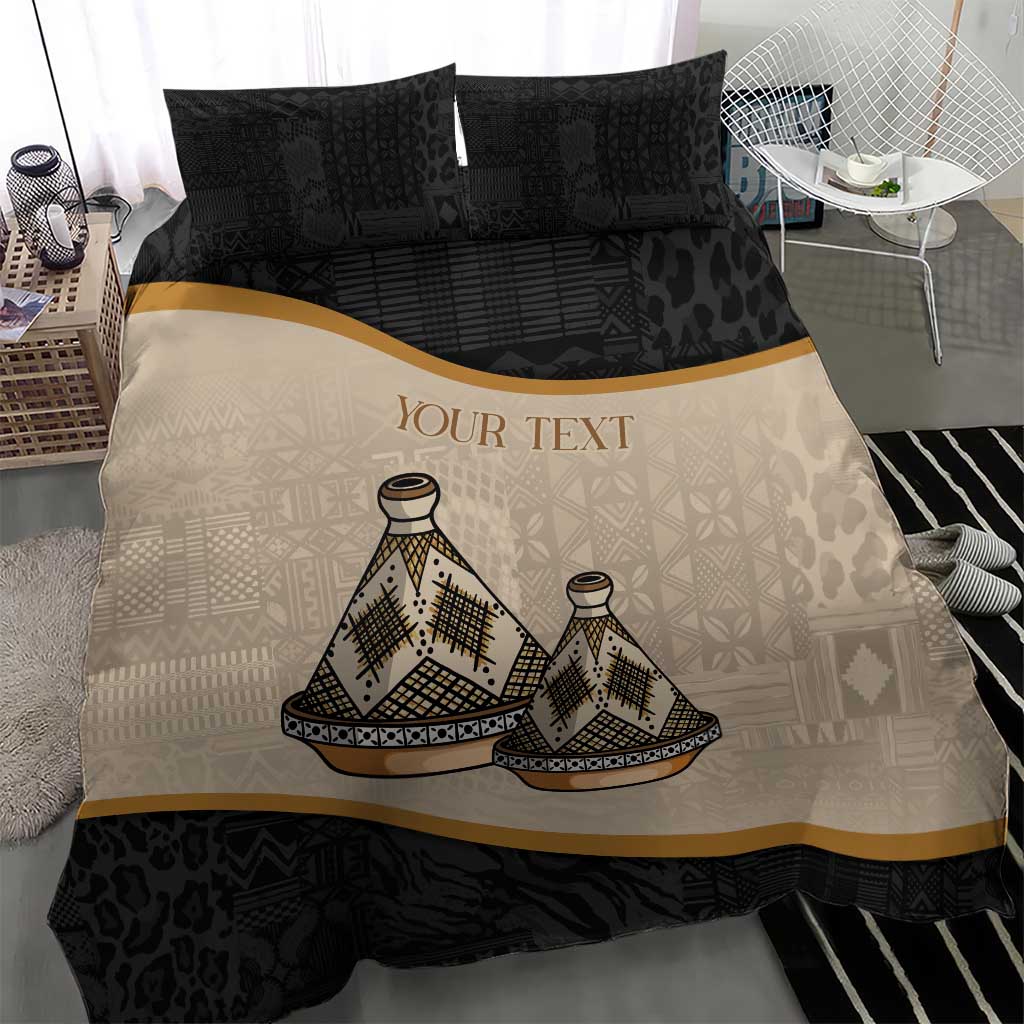 Algeria Tajine Dish Personalized Bedding Set with African Tribal Pattern LT9