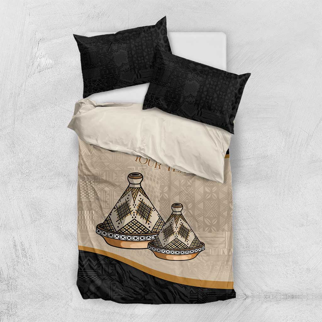 Algeria Tajine Dish Personalized Bedding Set with African Tribal Pattern LT9