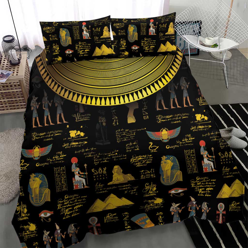 Ancient Egypt and Hieroglyphs Bedding Set LT9