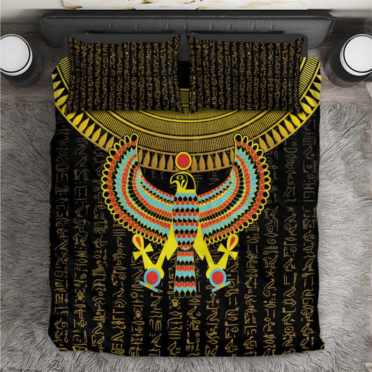 Ancient Egyptian Bedding Set Symbol of Horus The Falcon God LT9