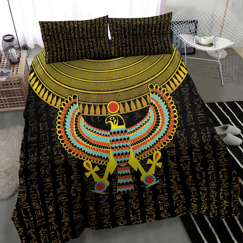 Ancient Egyptian Bedding Set Symbol of Horus The Falcon God LT9