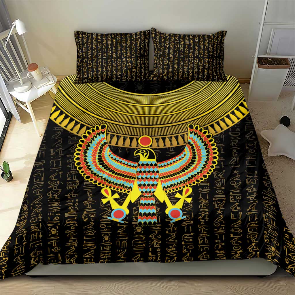 Ancient Egyptian Bedding Set Symbol of Horus The Falcon God LT9