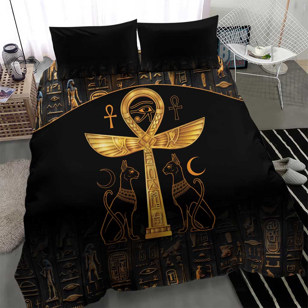 Ankh with Eye of Horus Bedding Set Ancient Egypt Culture LT9