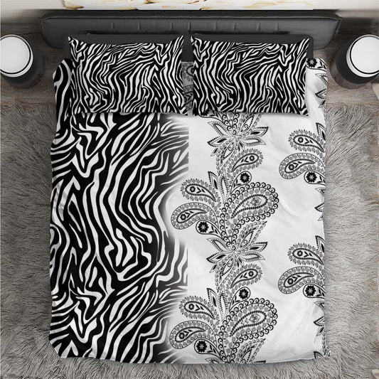 Afro Zebra Mix Paisley Tribal Pattern Bedding Set LT9