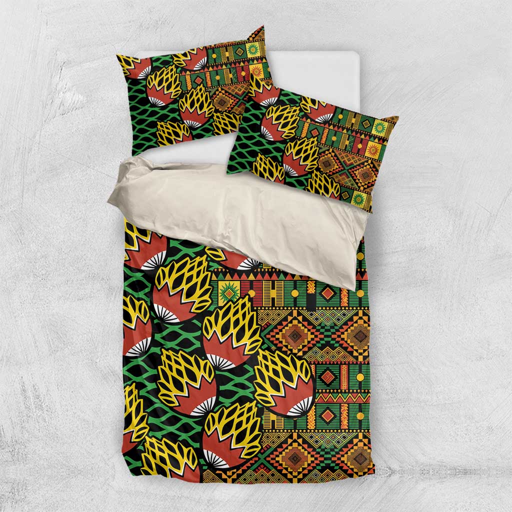 African Tribal Geometric Mixed Kanga Pattern Bedding Set LT9
