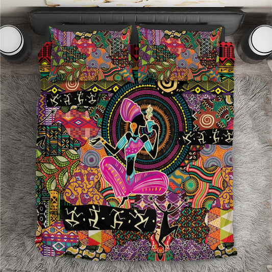 African Women Ethnic Motifs Bedding Set LT9