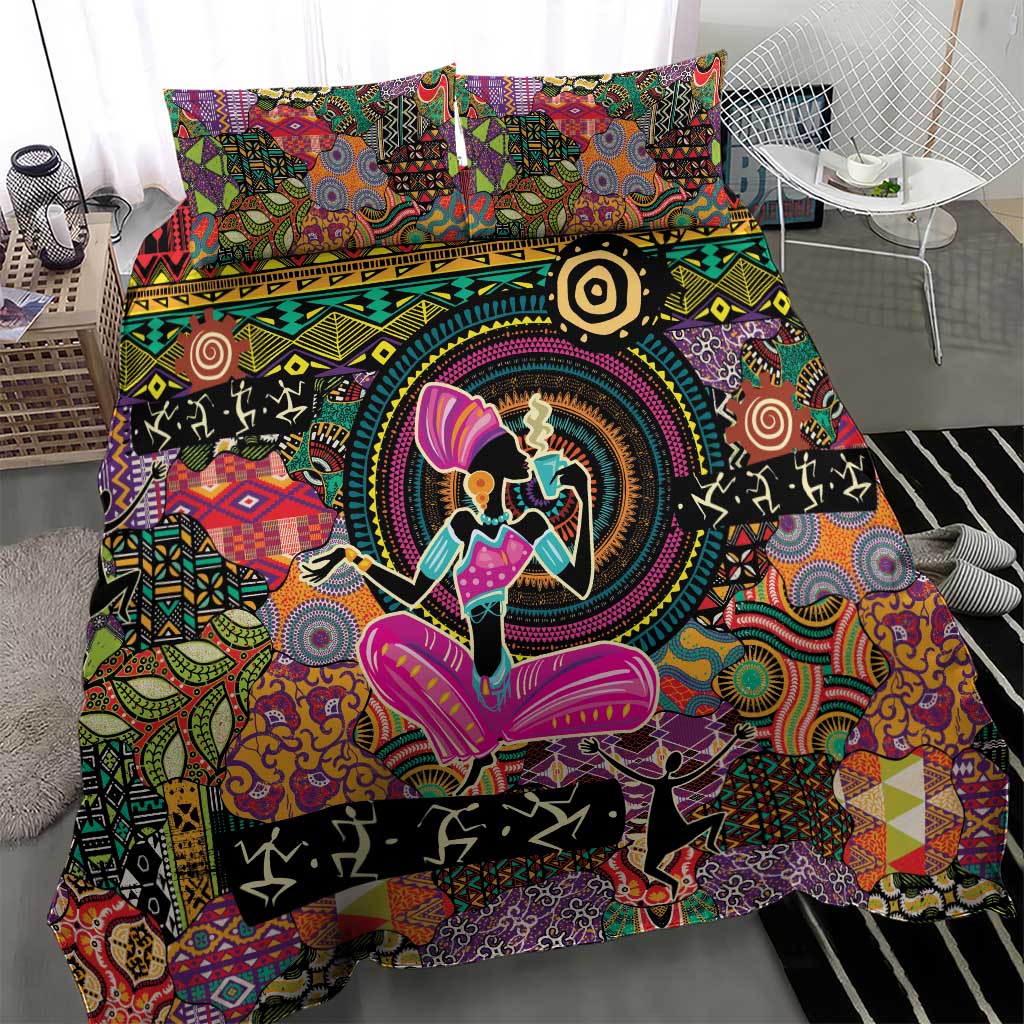 African Women Ethnic Motifs Bedding Set LT9