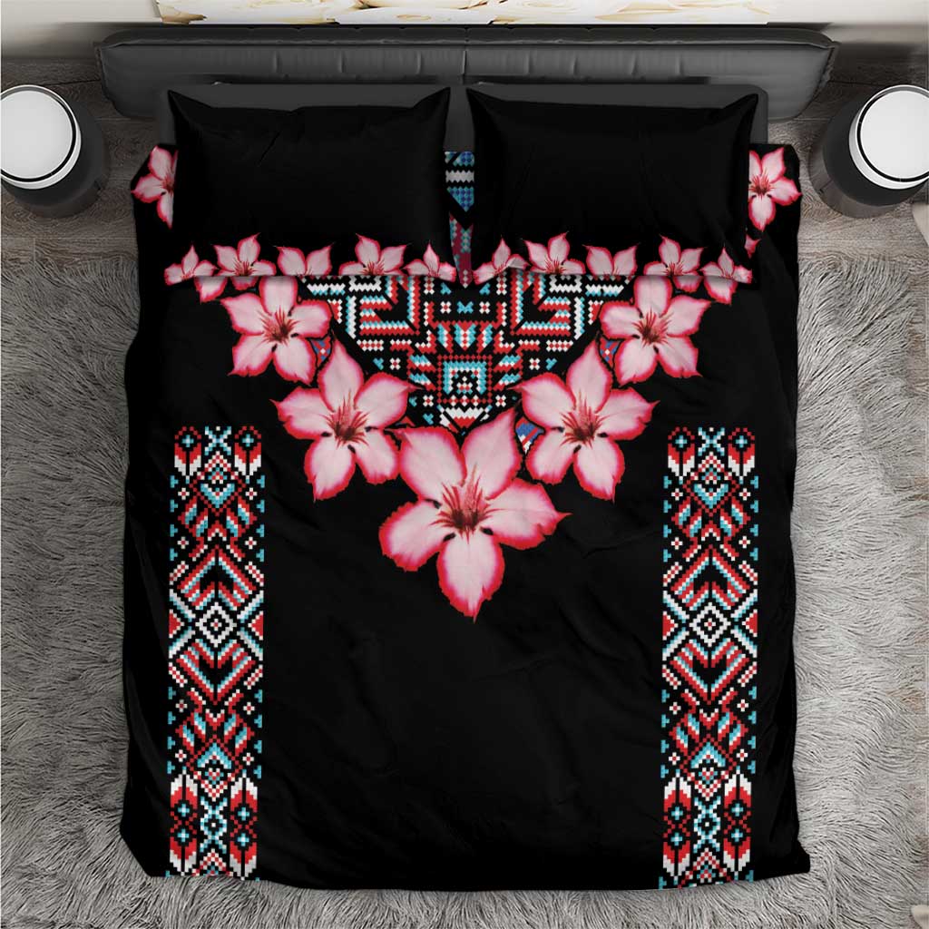 Afro Adenium Multiflorum Flowers Bedding Set Mix Native Tribal Pattern LT9
