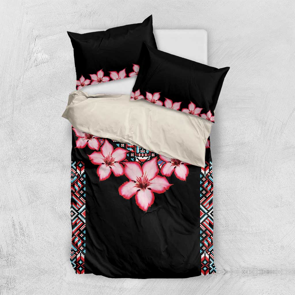 Afro Adenium Multiflorum Flowers Bedding Set Mix Native Tribal Pattern LT9