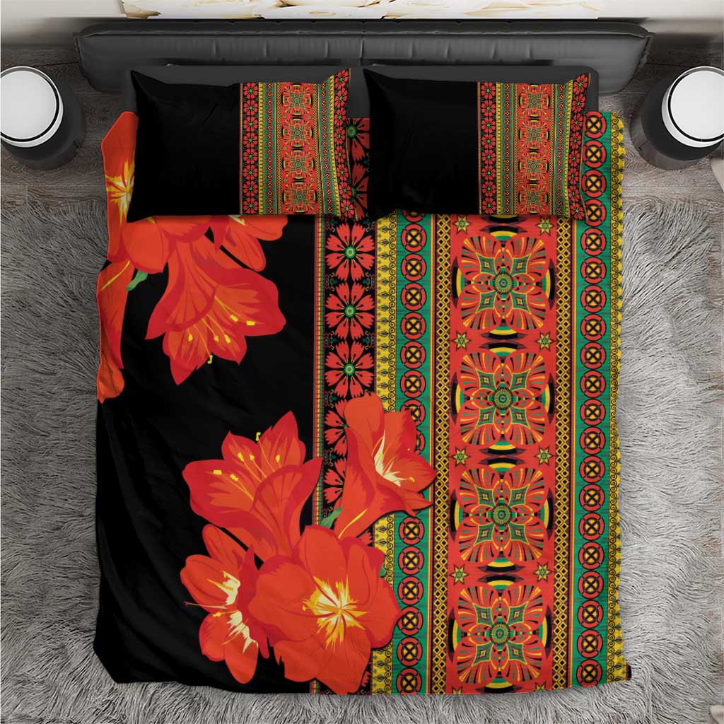 Afro Beauty Clivia Miniata Flowers Bedding Set LT9