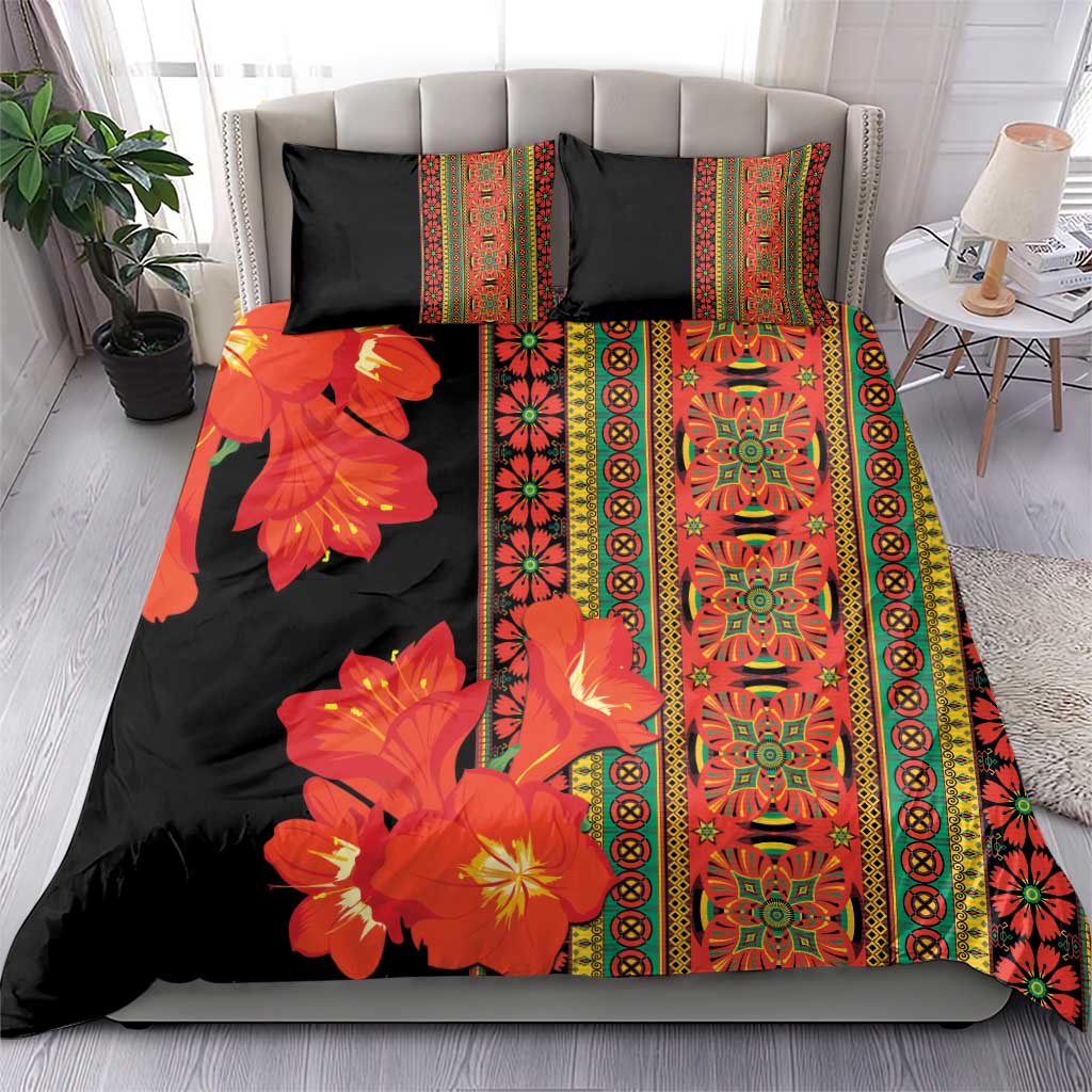Afro Beauty Clivia Miniata Flowers Bedding Set LT9