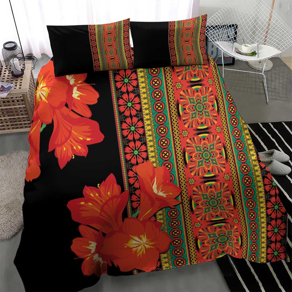 Afro Beauty Clivia Miniata Flowers Bedding Set LT9
