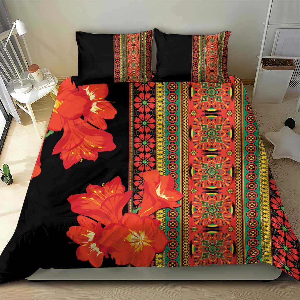 Afro Beauty Clivia Miniata Flowers Bedding Set LT9