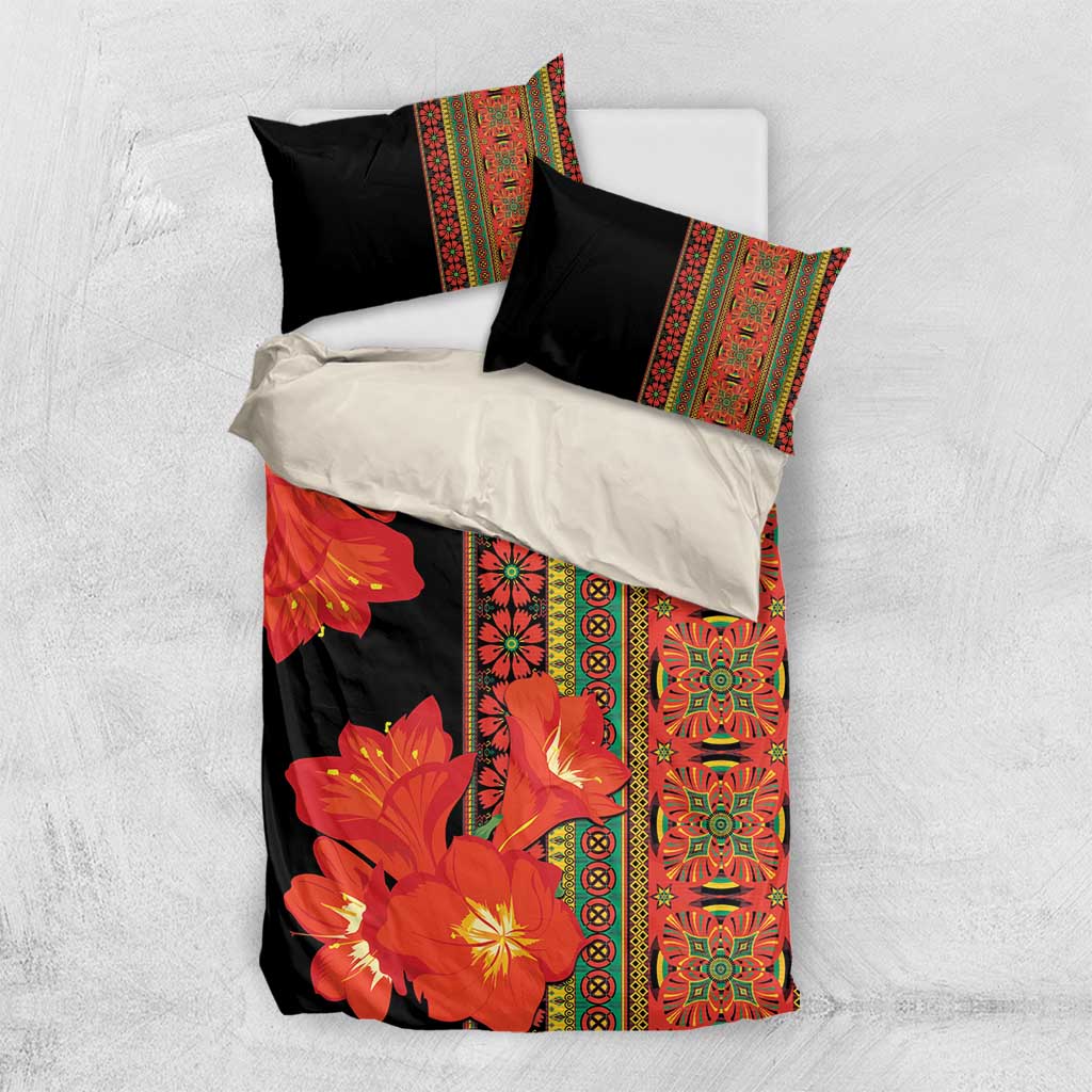 Afro Beauty Clivia Miniata Flowers Bedding Set LT9