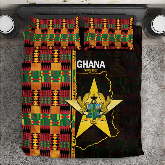 Afro Ghana Independence Day Bedding Set Ghanaian 1957 Kente Pattern LT14