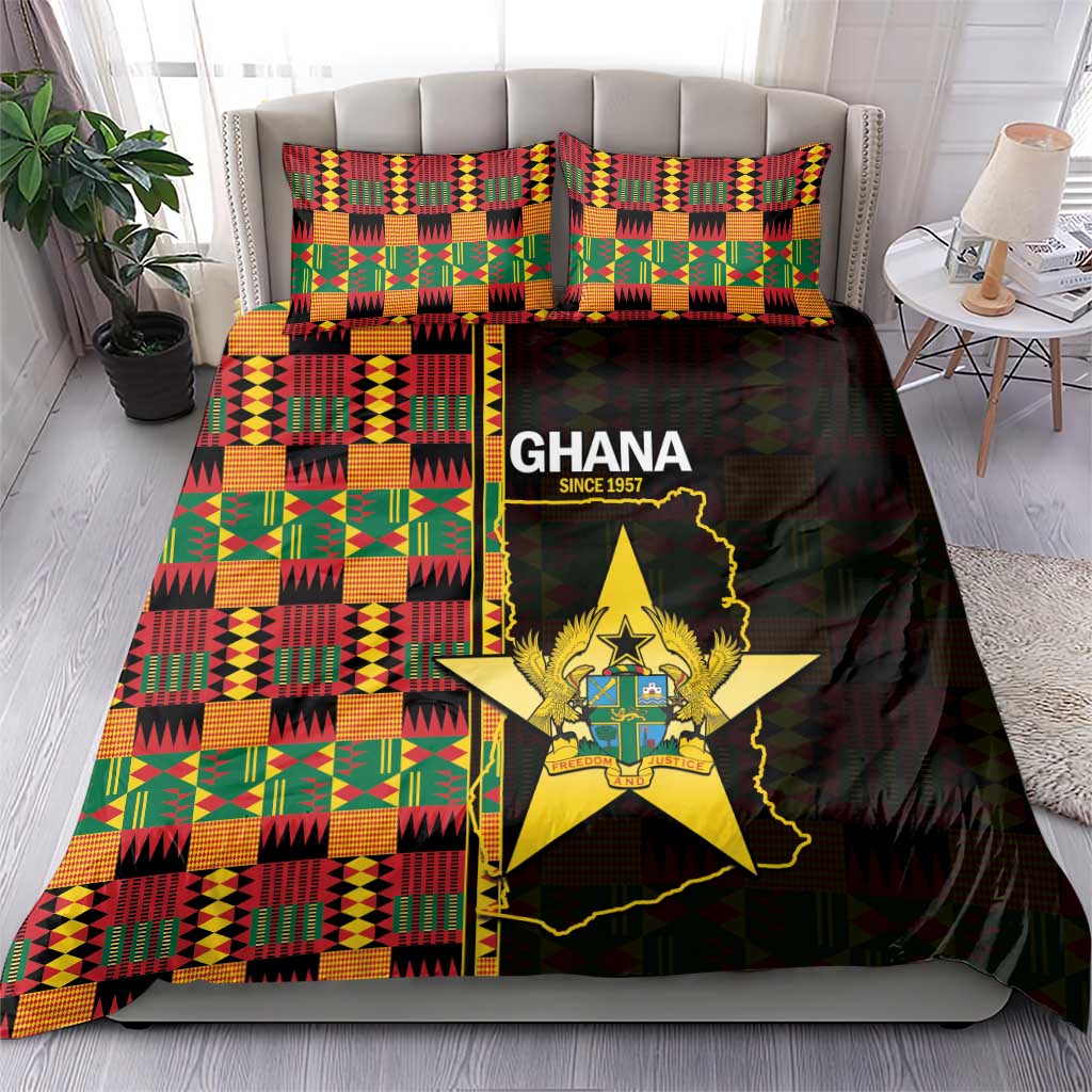 Afro Ghana Independence Day Bedding Set Ghanaian 1957 Kente Pattern LT14
