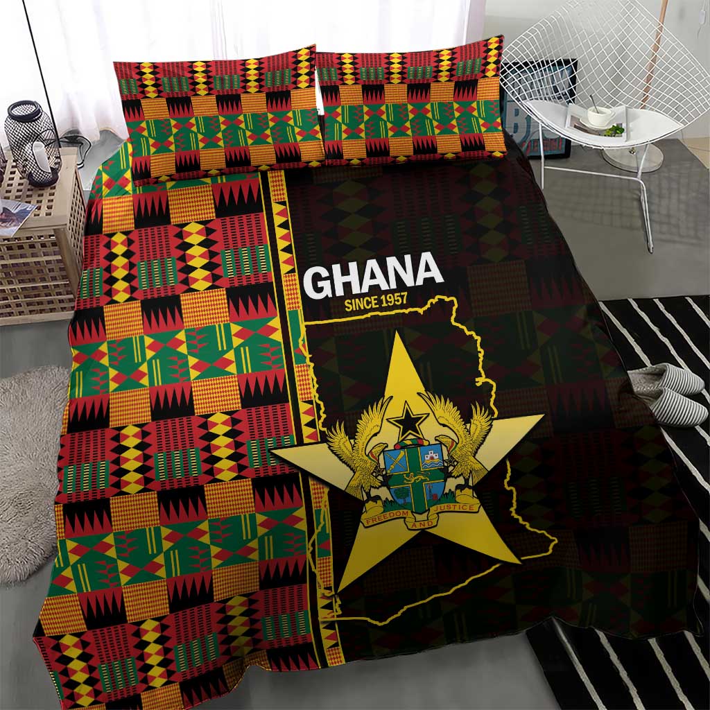 Afro Ghana Independence Day Bedding Set Ghanaian 1957 Kente Pattern LT14