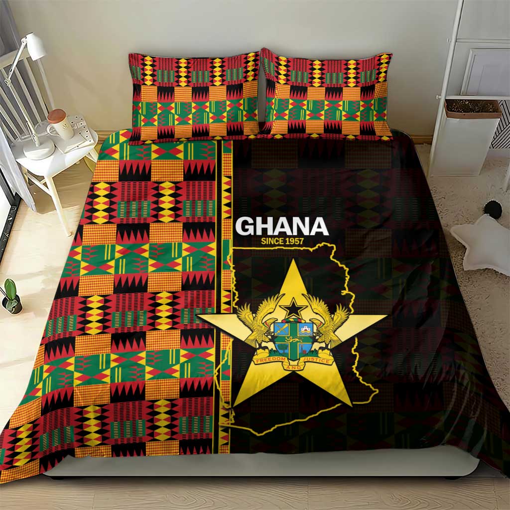Afro Ghana Independence Day Bedding Set Ghanaian 1957 Kente Pattern LT14