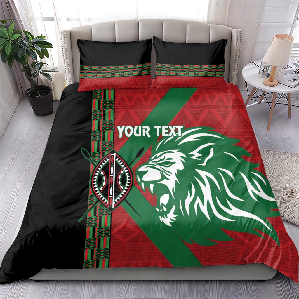 Afro Kenya Rugby Custom Bedding Set Go Lionesses - African Pattern LT14