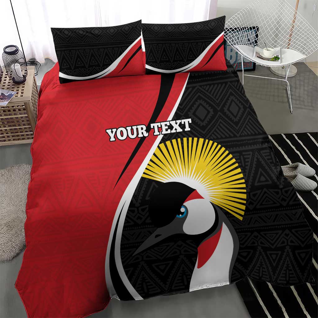 Afro Uganda Rugby Custom Bedding Set Go Cranes - African Pattern LT14