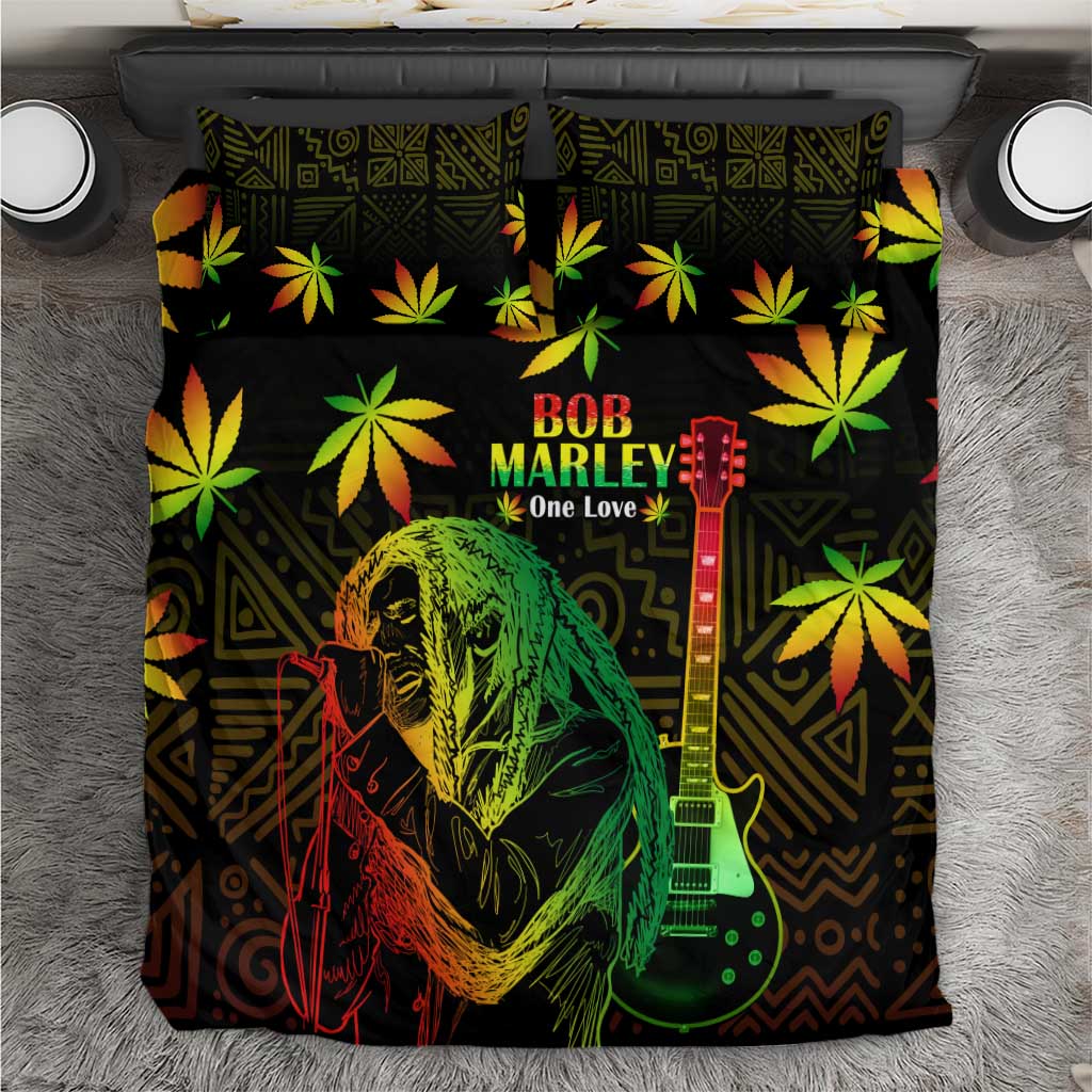 Afro Jamaica Legend Bob Day Bedding Set One Love Jamaican Reggae African Pattern LT14