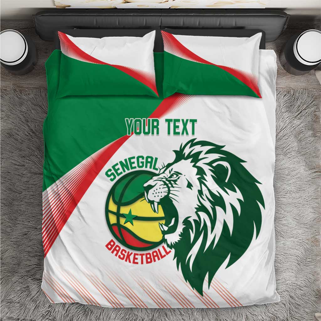 Afro Basketball Custom Senegal Bedding Set Come On Lions LT14