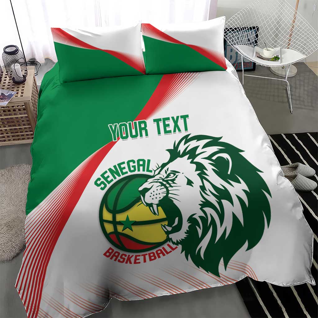 Afro Basketball Custom Senegal Bedding Set Come On Lions LT14