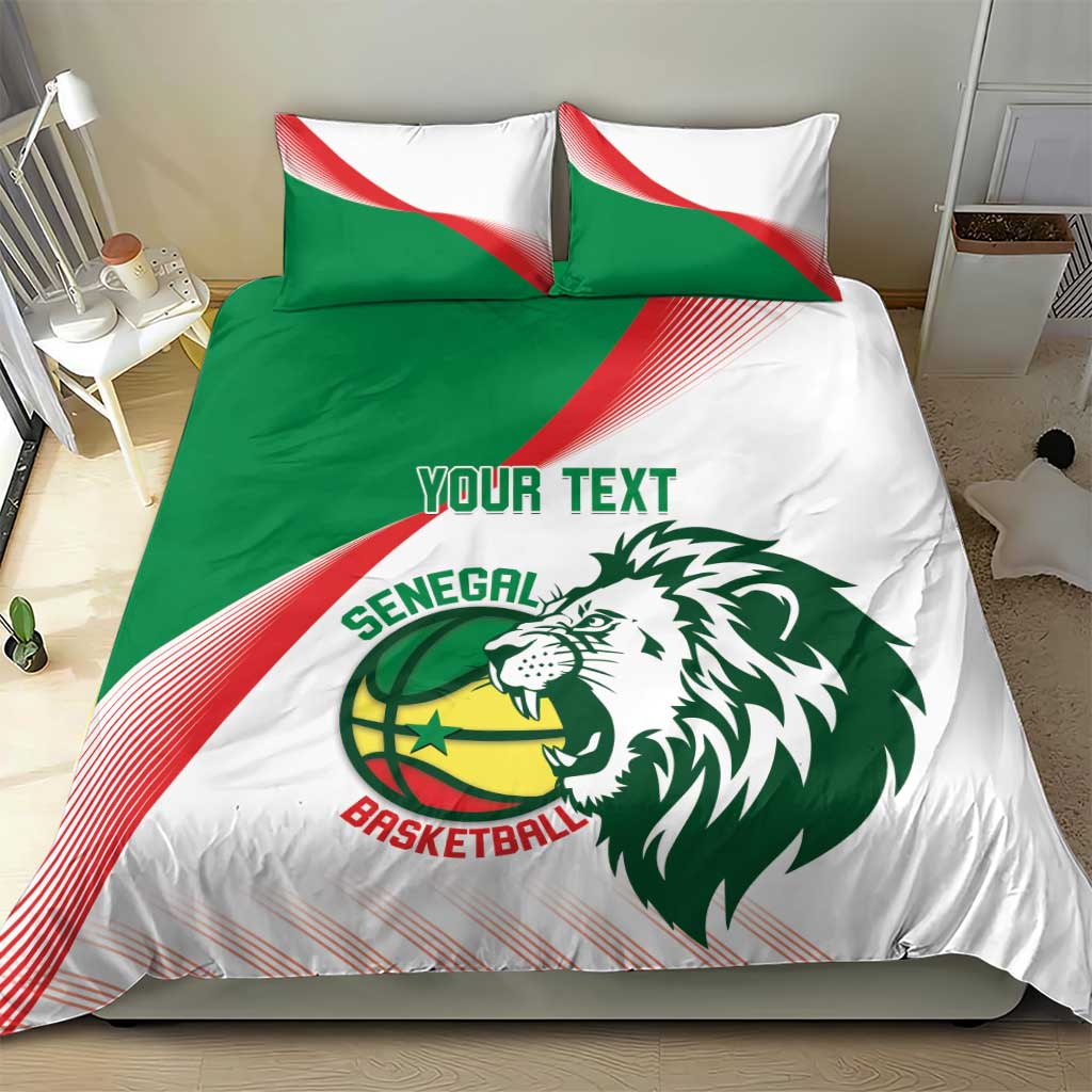 Afro Basketball Custom Senegal Bedding Set Come On Lions LT14