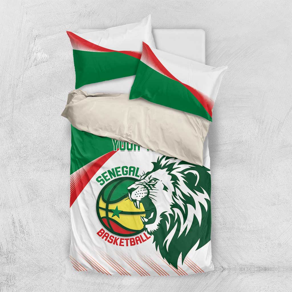 Afro Basketball Custom Senegal Bedding Set Come On Lions LT14