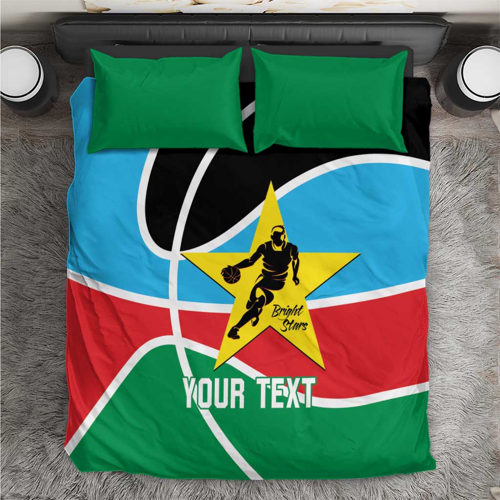 Afro Basketball Custom South Sudan Bedding Set Come On Bright Stars LT14